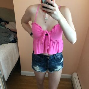 Hot Pink Crop Tank